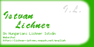 istvan lichner business card